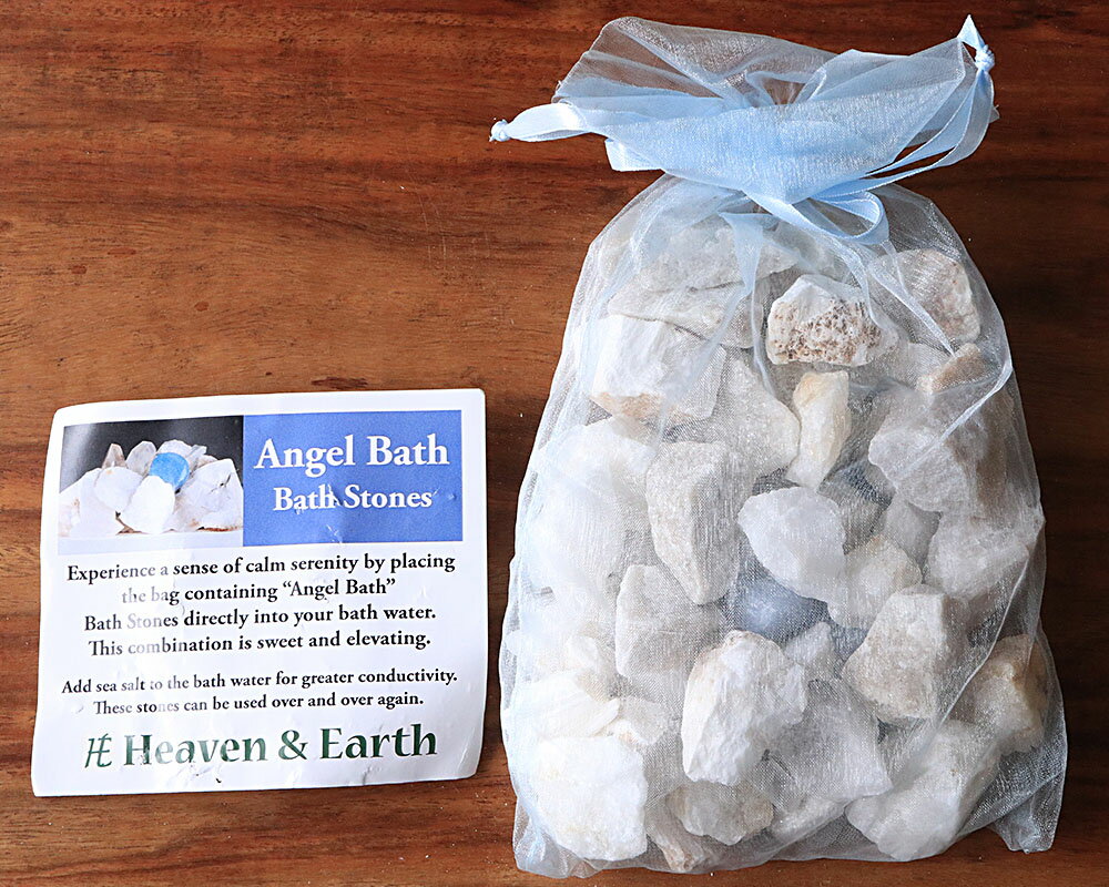 H&E社 ANGEL BATH Bath Stones ヘブン&アース社 エンジェルバスストーン お買い得バスストーン 約680g前後 Azozeo超活性化 ロバートシモンズ氏 ホワイトアゼツライト リチウムライト ダンビュライト スコロライト クリアクォーツ 送料無料 ギャランティーカード付