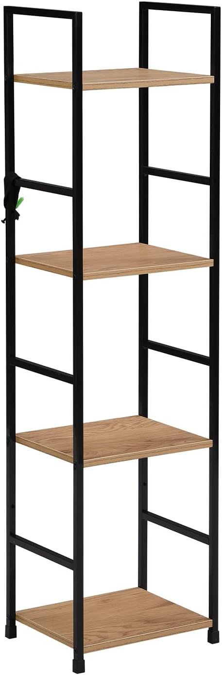 「送料無料 在庫あり」 オープンシェルフ 幅30cm 4段 スリムラック すき間収納 棚 本棚 コーナーラック..