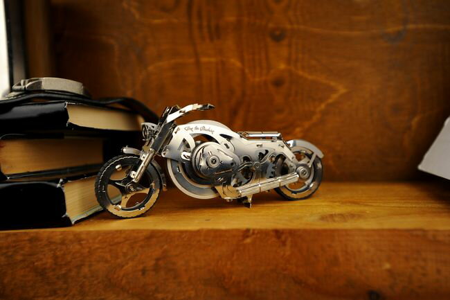 【TimeForMachine】クロムライダーChromeRiderバイク模型フィギュアメタルパーツスタイリッシュメタルモデルゼンマイ仕掛けインテリアお洒落おしゃれ
