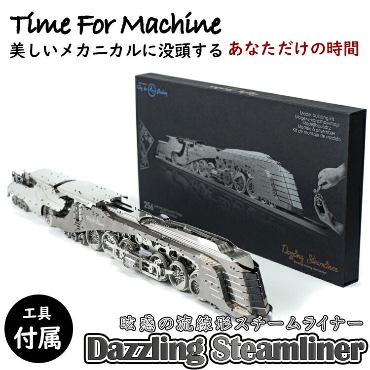 【Time For Machine】 ダズリングスチームライナー Dazzling Steamliner 眩惑の流線形スチームライナー 模型 フィギュア メタルパーツ スタイリッシュ メタル モデル ゼンマイ仕掛け インテリア お洒落 おしゃれのサムネイル
