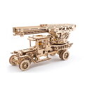 Ugears ユーギアーズ ファイヤートラック 70022 Fire Ladder 木のおもちゃ 3D立体 パズル 知育 ウッドパズル 工作キット 木製 模型 キット