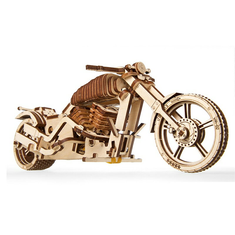 Ugears ユーギアーズ バイク 70051 Bike VM-02 木のおもちゃ 3D立体 パズル 知育 ウッドパズル 工作キット 木製 模型 キット ウッドパズルバイク