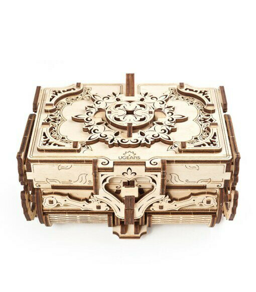 Ugears 桼 ƥܥå 70089 Antique Box  ֥å DIY ѥ Ω  ¤  ΰ åɥѥ 3D å  Ϸ å