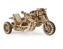 Ugears ユーギアーズ スクランブラー(サイドカー付き) UGR-10 70137 木製 ブロック DIY パズル 組立 想像力 創造力 おもちゃ 知育 ウッドパズル 3D 工作キット 木製 模型 キット