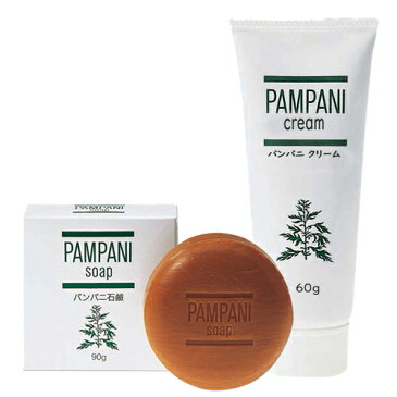 【保湿クリーム・よもぎ石鹸】アンズコーポレーション パンパニ クリーム(PAMPANI cream) 60g + パンパニ 石鹸(PAMPANI SOAP) 90g セット - ヨモギエキス配合。 赤ちゃんからお年寄りまで、お使いいただけます。