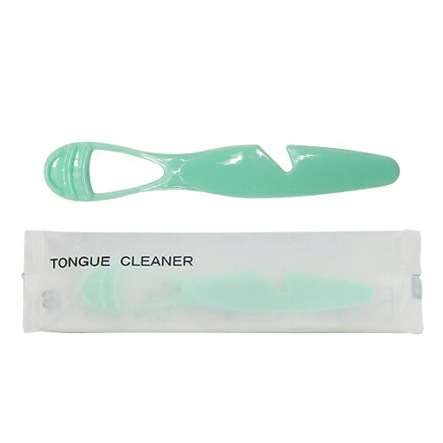 商品詳細 商品名 タンクリーナー (TONGUECLEANER　tongue cleaner) (舌クリーナー、専用ブラシ、やわらか舌ブラシ、 取り除き、かき出しブラシ、舌苔、ソフト) 材質 ポリプロピレン 重量 約2g 耐熱温度 80度 使用方法 ● 舌に突起のある面をあて、舌の表面を軽く手前にブラッシングします。● 裏面のクリーナーで舌先に向かって舌苔をかき出します。● ご使用後は水で洗い流し、本体部分の切り欠き部分をコップに引っ掛けて保管してください。 注意事項 ・ 舌を傷つけないよう、優しくこすってください。・ 舌の奥まで入れますと、吐き気をもよおす事がありますのでご注意ください。・ 舌が荒れている時や異常が現れた場合は、使用を中止してください。・ 乳幼児の手の届かない安全な場所に保管してください。 商品説明 ● ブラッシング＆クリーナーと、両面使用できます。 ● 突起状ブラシのため、汚れが簡単に落ちます。 ● 個包装だからとっても衛生的。 ● 携帯にも便利です。 ●一般ユーザー様のご利用はもちろん、ホテル・旅館・民泊の業務用としても広くご愛用頂いております。 使用用途 国内旅行、海外旅行の宿泊先（レジャーホテル、ビジネスホテル・ラブホテル・漫画喫茶など） キャンプ、登山などのアウトドアグッズ 温泉・銭湯・サウナなど入浴施設 バス・電車の移動 ホテル、エステなど業務用備品（アメニティ） 防災・避難持ち出しグッズ 原産国 日本製 広告文責 (株)フロントランナースティパワー TEL:03-5918-7511