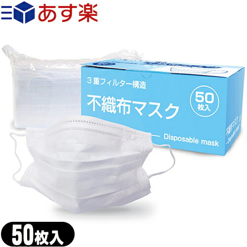 マイン 不織布マスク(Disposable mask) 50枚入 普通サイズ(ふつうサイズ：約95×175mm) - 使い捨てタイプ・ディスポーザブル・レギュラーサイズ