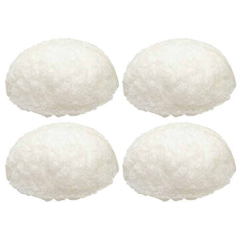 【メール便(日本郵便) ポスト投函 送料無料】【こんにゃくスポンジ】山本農場 こんにゃくパフ 和の力 無地(ベビー&フェイス) × 4個セット - こんにゃくか...