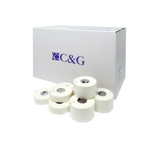 【テーピングテープ】ヘリオ C&G(シーアンドジー) ホワイトテープ(HELIO C&G White Tape) - 19mm・38mm・50mm(5cm)の3サイズ。コストパフォーマンスが高い定番の固定用ホワイトテープ。米国発テーピング。日本上陸!!【smtb-s】