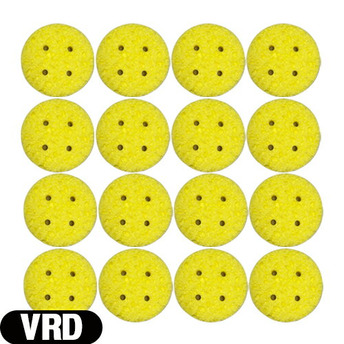 丸型スポンジ VRD(R-D) スポンジ (63×15mm) × 16枚セット - 優れた吸水性と優しい肌触りの、植物性セルローススポンジを使用しています。