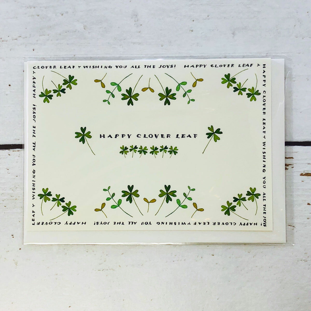 グリーティングカード 多目的 クローバー CD-278 フロンティア メッセージカード お手紙 封筒 セット 定形 定型 かわいい 可愛い お洒落 おしゃれ 花...