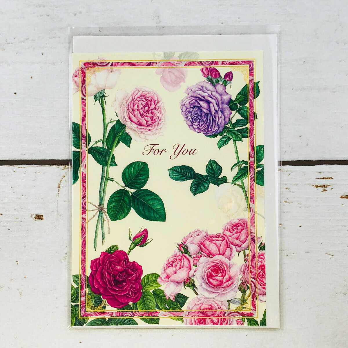 グリーティングカード 多目的 ローズ CD-376 フロンティア メッセージカード お手紙 封筒 セット 定形 定型 かわいい 可愛い お洒落 おしゃれ 花 上...