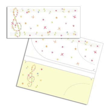 チケットクリアフォルダー 五線譜 封筒 コンビニ 領収書 振込 振り込み 音楽 音符 ト音 コンサート チケット ホルダー 商品券 ケース 通帳 デザイン おしゃれ 大人 マスクケース