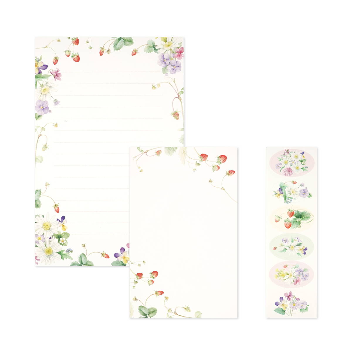 【FSC認証製品・森林認証紙使用】 レターセット シール付 イチゴ|lst-239 フロンティア レターパッド お手紙セット 便箋12枚 封筒6枚 封緘シール6...