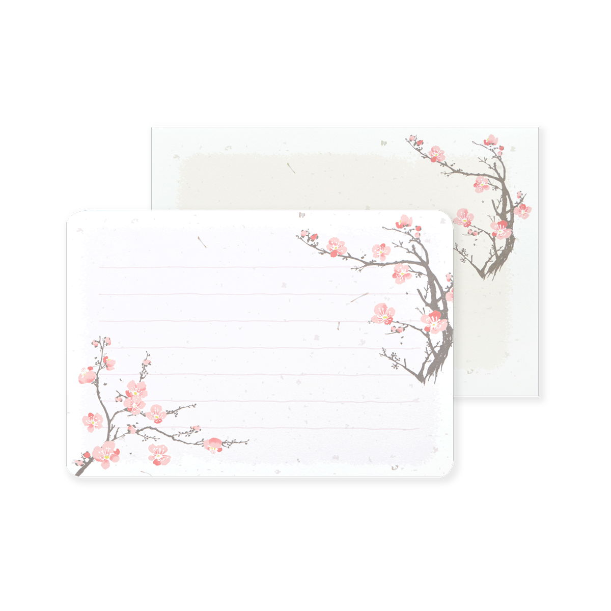 ミニレターセット　和　紅梅｜mls-131