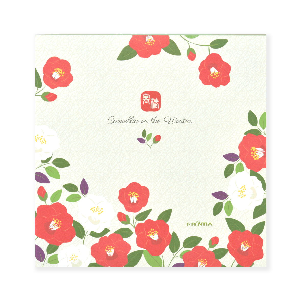 便箋　寒椿　カメリア｜pd-590