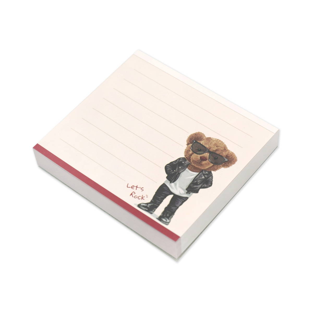 ブロックメモ ヤンキーベア|wp-082 フロンティア メモ帳 メモパッド スクエア 4柄各30枚 全120枚入り 100x90mm 日本製 カラー キャラクタ...