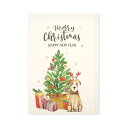 クリスマスカード イヌとカチューシャ|xcd-300