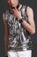 ステージ 衣装 バンド タンクトップ ノースリーブ メンズ 男性 歌手 スリム スパンコール キラキラ パフォーマンス 舞台 ファッション 薄手 派手 赤 銀 青