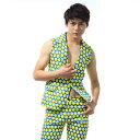 ステージ衣装 メンズ ノースリーブ スリム フィット スーツ ベスト 韓国 歌手 ダンス パフォーマンス 舞台 男性 スタイリスト パンツ 派手 大きいサイズ ドット(4)