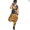 タンクトップ メンズ ノースリーブ 男性 ロック パンク パフォーマンス 舞台 歌手 ダンス ステージ スパンコール ベスト プルオーバー 薄手 パンツ セットアップ 派手 ゴールド 黒 2