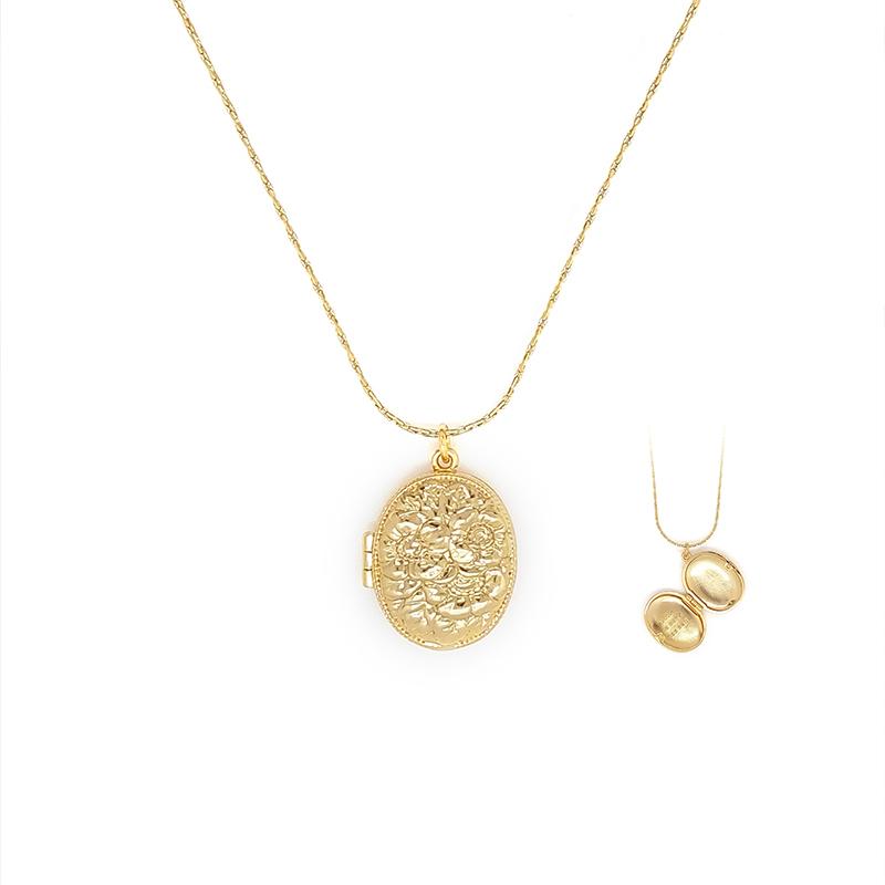 ロケットペンダント 写真 レディース おしゃれ ネックレス アクセサリー チェーン 開閉 可能 楕円形 真..