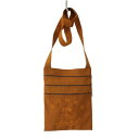 斜め 掛け ショルダー バッグ メッセンジャー キャンバス やわらかい ジッパー ポケット 仕切り ロータス 文字 刺繍 ウォッシャブル ユニセックス 旅行 巡...