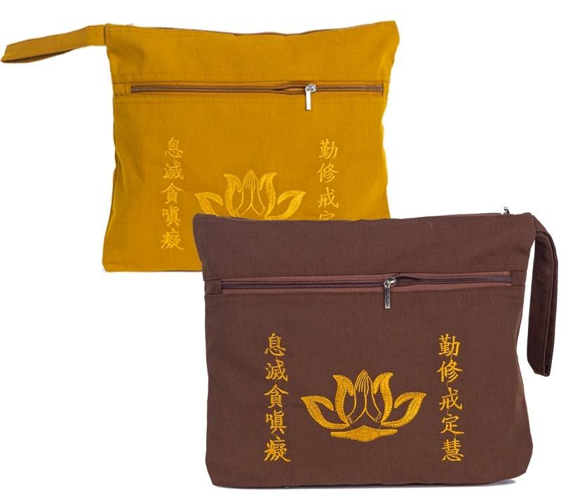 クラッチ バッグ 持ち 手 ハンド セカンド キャンバス 巡礼 僧侶 在家者 僧服 瞑想 法具 仏具 三衣袋 ..