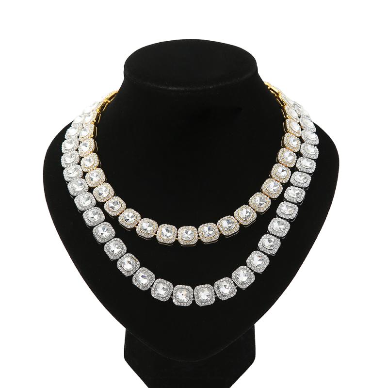 太い チェーン ネックレス 極太 マイアミ キューバン ヒップホップ ごつい ラップ アメリカン ストリート ICED OUT アイスアウト ストーン ジルコン...