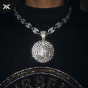 太い チェーン ネックレス 極太 マイアミ キューバン ヒップホップ ごつい ラップ アメリカン ストリート ICED OUT アイスアウト 大きめ フル スト...