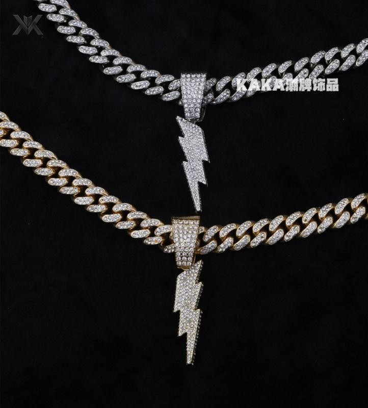 太い チェーン ネックレス 極太 マイアミ キューバン ヒップホップ ごつい ラップ アメリカン ストリート ICED OUT アイスアウト 両面 フル ストー...