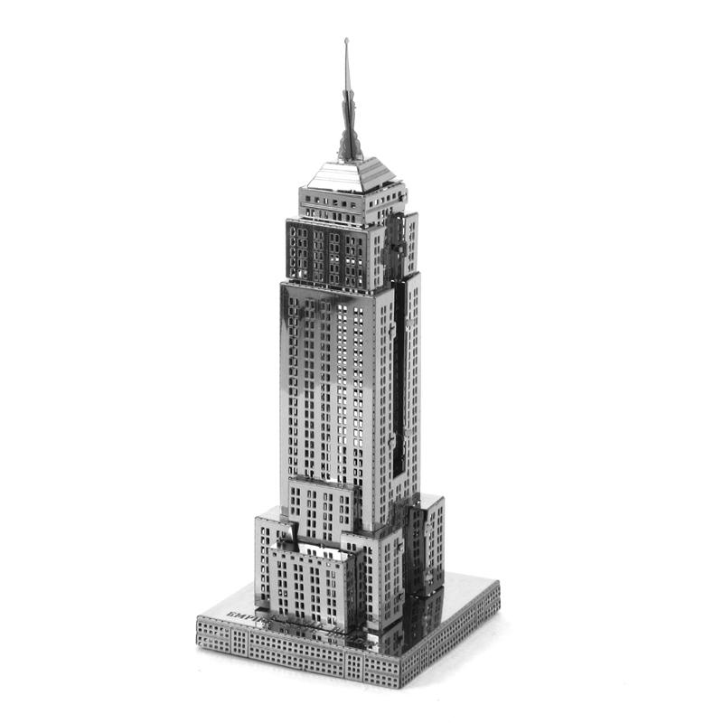 五重塔　立体パズル 立体パズル 大人 金属 趣味 コレクション ディスプレイ インテリア シルバー ステンレス 鉄製 建物 組み立て 3D ミニ エンパイアステートビルディング 五重塔 ホワイトハウス