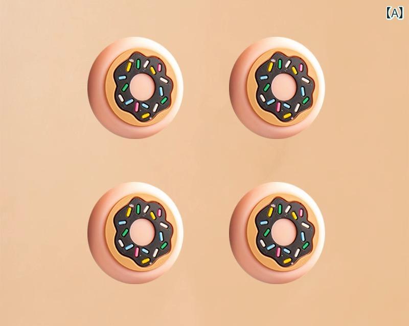 戸当り クッション 開き戸 取っ手 衝突 騒音 傷 防止 ドアストッパー PVC ソフト 粘着テープ 便座 家具 緩衝 セット かわいい ドーナツ アイスクリーム キャンディー