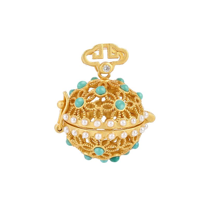 空枠 ペンダント トップ S925 スターリングシルバー アロマセラピー ボール アンティーク 空ホルダー ..