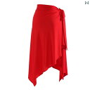 社交ダンス ラテン スカート プロ レディース 衣装 レッスンウェア 練習着 ヒョウ柄 レオパード花柄 広がる 華やか イレギュラーデザイン アシンメトリー 赤 黒 緑