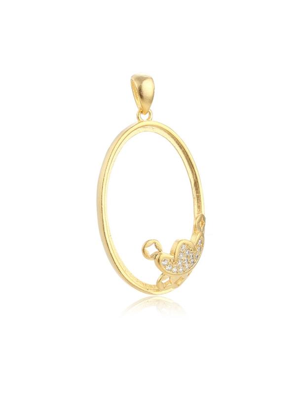 空枠 ペンダント トップ S925 スターリングシルバー 空ホルダー 女性 ハンドメイド DIY 手作り プレゼント プラチナカラー ゴールド ローズゴールド