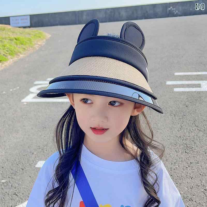 日よけ 帽子 キッズ サンバイザー 子供 暑さ 予防 熱中症対策 スポーツ 外遊び 夏 ...