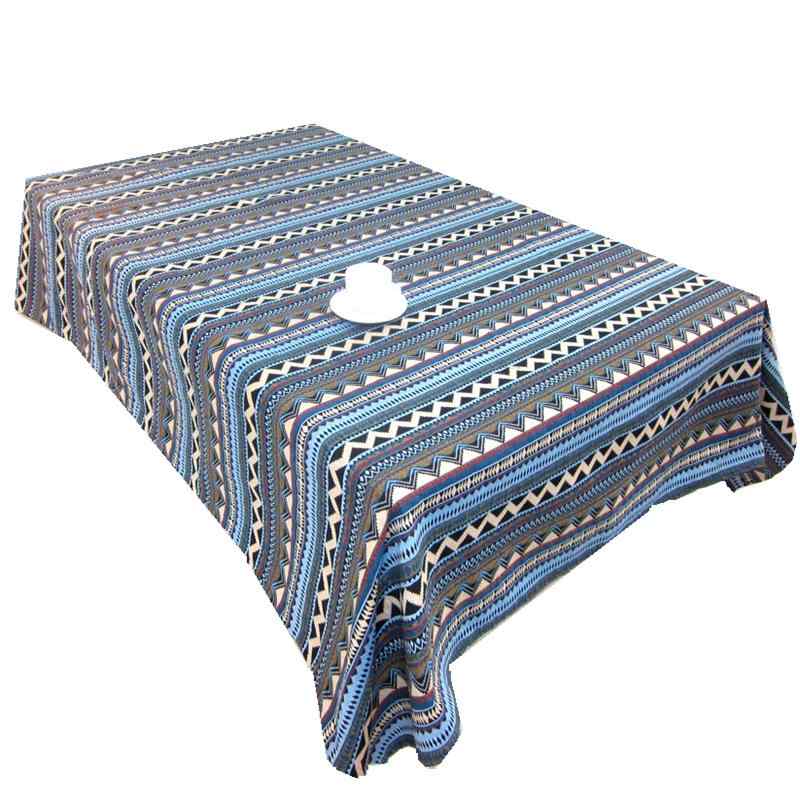 テーブルクロス エスニック 布 綿 リネン 机 デスク キッチン リビング ホームパーティー カバー おし..