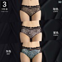 セクシー パンティー レディース ランジェリー 下着 ショーツ パンツ ヒョウ柄 レース 薄手 通気性 快適 伸縮性 透け感 おしゃれ 茶色 紫 グレー