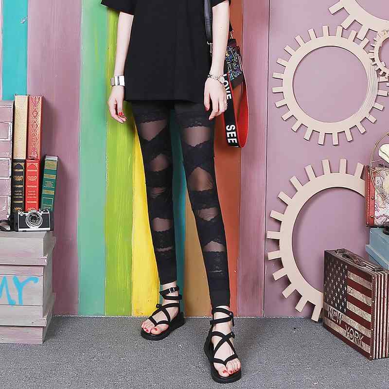 レギンス レディース 秋冬 スパッツ パンツ 薄手 ストレッチ 伸縮性 ロング クロップド丈 派手 柔らかい 快適 ダンス ヨガ お出かけ レース おしゃれ 黒