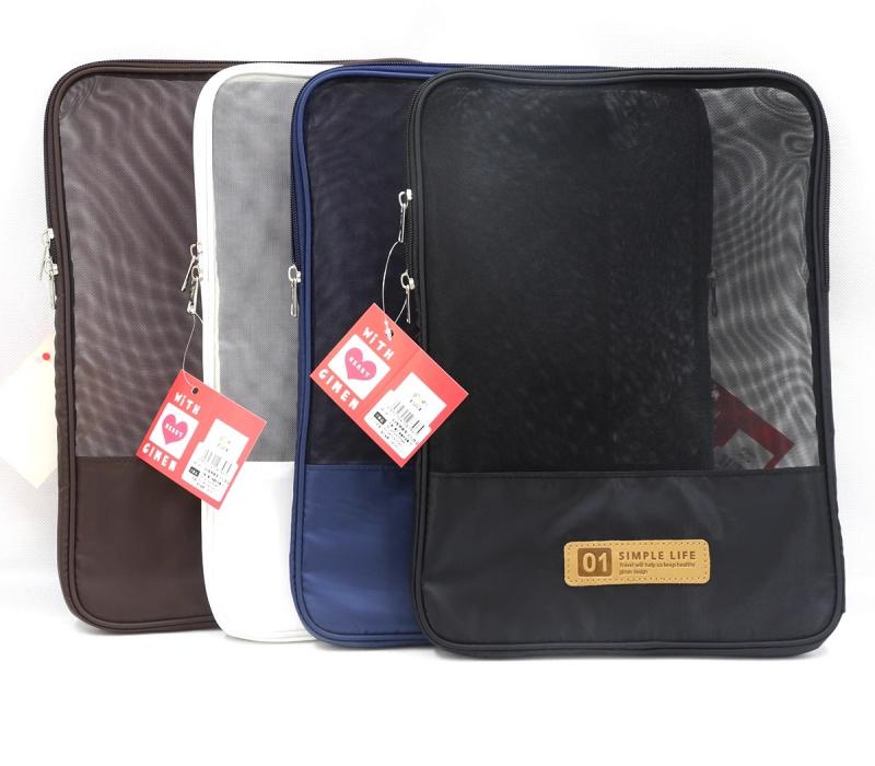 書類ケース 持ち運び A4 収納 ドキュメント ファイル 入れ 縦型 PVC メッシュ ジッパー 透明 ハンドバ..