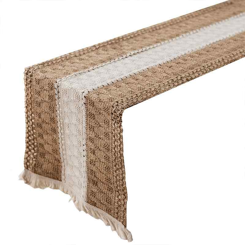 テーブル ランナー おしゃれ レトロ クロス ティーマット キャビネット ダイニング ベッド 装飾 北欧 レース フリンジ シンプル 綿糸