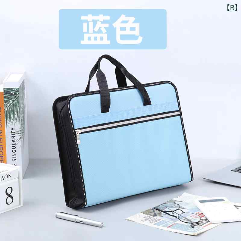 書類ケース 持ち運び A4 収納 ドキュメント ファイル 入れ 手提げ キャンバス オックスフォード 蛇腹 アコーディオン 大容量 26ポケット 整理 分類 仕分 ポータブル ブリーフ フォルダー オフィス ビジネス 通勤 ピンク ブルー ブラック