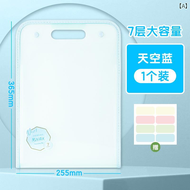 書類ケース 持ち運び A4 収納 ドキュメント ファイル 入れ 手提 バッグ 縦型 透明 防水 蛇腹 アコーデ..