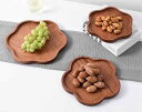 木製 プレート 楕円 カフェ ピザ チーズ フルーツ パン お菓子 茶盆 食事 トレイ 花型 サークル おしゃれ ウンタン材 ティータイム