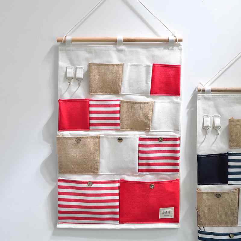 壁掛け 収納 ポケット ウォールポケット ハンギング バッグ 便利 アイテム 整理整頓 多層 袋 吊り下げ ..