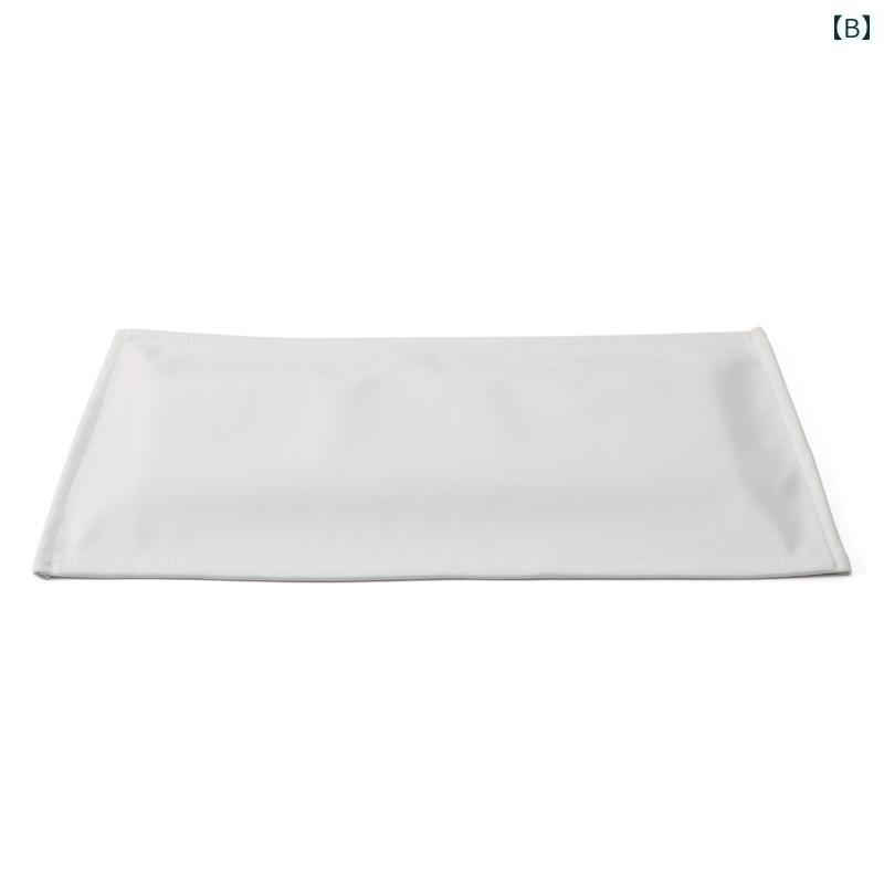 キーボード カバー ほこりよけ PC パソコン デスクトップ 汚れ防止 保護 防塵 布 フェイクレザー シンプル 無地 モダン インテリア グレー 白 青