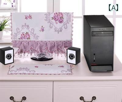 パソコン モニター カバー ほこりよけ ディスプレイ PC デスクトップ 汚れ防止 保護 防塵 布製 装飾 ク..