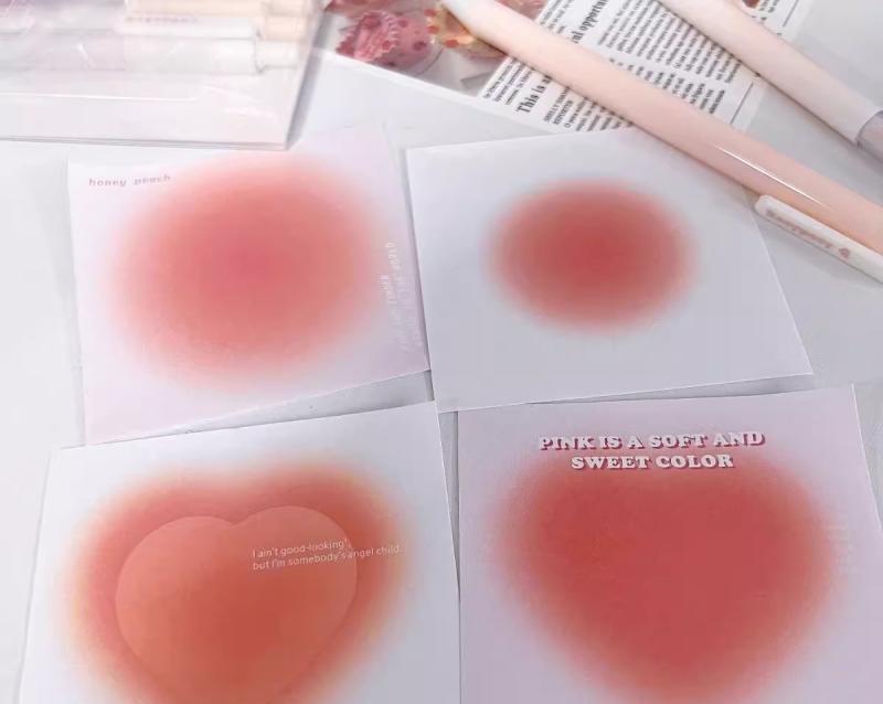 Label Paper - メモ帳 おしゃれ かわいい 付箋 カラフル グラデーション シンプル 紙 ノート 教科書 読書 文房具 事務用品 四角 青 紫 オレンジ