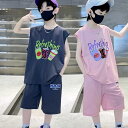 バスケ ウェア キッズ 夏 ノースリーブ ハーフパンツ 上下セット ジャージ ポケット 通気性 速乾 スポーツ トレーニング ゆったり カジュアル ドリンク 惑...